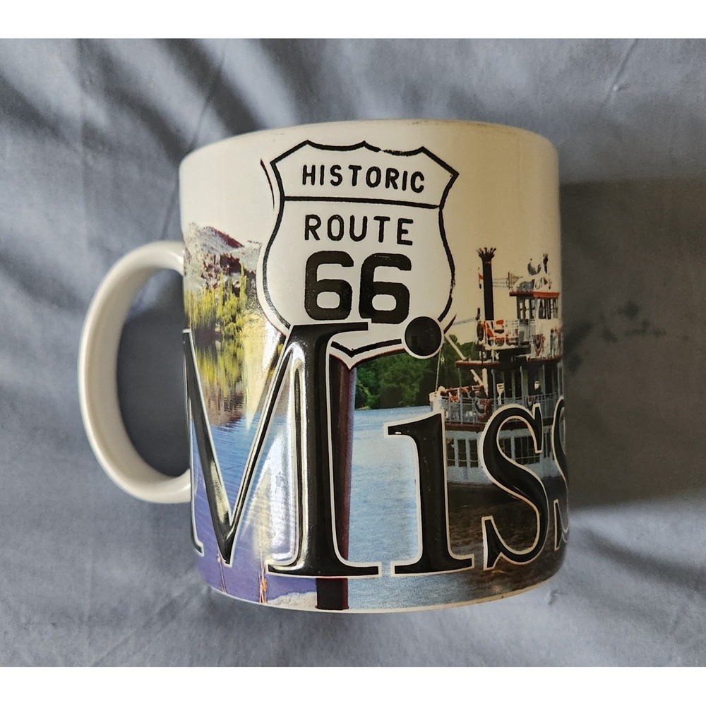 Americaware Missouri Route 66 Souvenir Coffee Mug 20oz Full Color Relief Cup